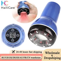 Electric Guasha Massager Anti Cellulite Vacuum Sug Cup Beauty Health Scraping Negative Pressure uppvärmt bantningsinstrument 240314