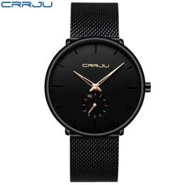 Crrju Watch Women Men Watch Top Brand Luxury Famous Dress Fashion Watches Unisex Ultra Thin Wristwatch Relojes Para Hombre285P