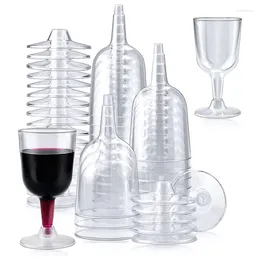 Engångskoppar sugrör 200 st tydligt plastglas för återvinningsbart återanvändbart för champagne dessert ölpudding party