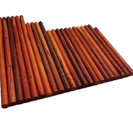 Crafts 10 PCS Red Rosewood Bar Material Material Materive Carving Carving Hound Small Round Stick Diy Diameter 1.2 cm