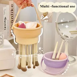 Racks Makeup Brush Cleaning Dry Basket Silicone Storage Organizer Washing Box Hangable Storage Rack Tork Rack Makeup Brush Cleaning