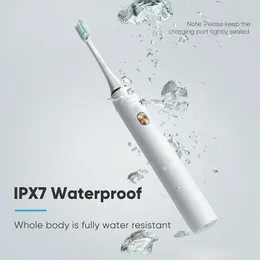 SOOCAS X3U Escova de dentes ultrassônica USB recarregável à prova d'água com três cabeças para adulto 240329
