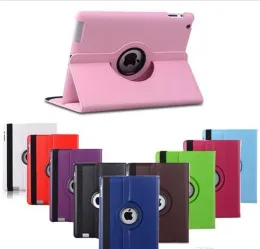 360 degree Rotating Case PU Leather Smart Cover Cases For iPad 2 3 4 air 2 mini Retina mini 3 4 5 LL
