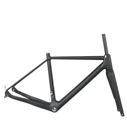 Bike Frames Superlight Fl Carbon Gravel Bicycle Frame Gr029 Cyclocross Bsa Bottom Bracket Fork 100X12Mm Or 100X15Mm Drop Delivery Spor Dhpvn