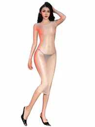 sexy Lg manica Bodyc Dres per le donne Night Club Party Allure Sheer trasparente esotico O collo matita Dr collant Lift Butt i5sz #