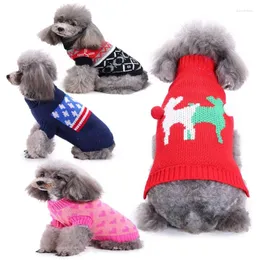 犬のアパレルダックスフンドクリスマスセーター冬の温かい犬の服のための猫猫ニットテディシュナウザー年ペット