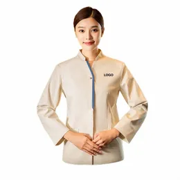 women's Cleaning Work Uniforms Lg Sleeve Hotel Costume Housekee Waiter Clothes Dishwer Domestic Service Cafe Outfit y0Ub#