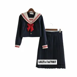 Saia uniforme japonesa ortodoxa JK macia para meninas, gola de chá de leite e dois vestidos de marinheiro, terno de manga LG para faculdade feminina NN-S10B i3No #