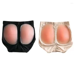 Calcinha feminina buremovível almofadas de silicone conjunto levantar acolchoado grandes nádegas falsas realçador briefs bulifter roupa interior