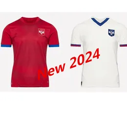Serbia Soccer Jersey 2024 Euro Puchar Srbija Drużyna narodowa dom na wyjeździe Sergej Mitrovic Football Shirts Kit vlahovic Pavlovic Tadic Milenkovic Zivkovic 999