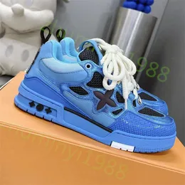 2024 Skate Shoes Men Designer Running Shoes Chunky Platform Defender Fashion Embansed Rubber äkta läder Sneakers Trainer Tenis Casual Shoe 36-45 Z39