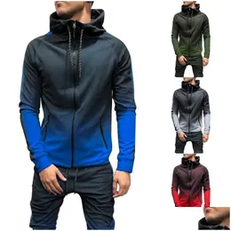 Herren Trainingsanzüge Herbst Casual Männer Trainingsanzug Sets Mode 3Dgradient Sweatsuit Hoodies Sweatshirt Jogginghose Jogger Hosen Anzug Drop Dh91K