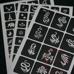 635 pz stencil per tatuaggi per dipingere disegni immagini vuoti piccoli tatuaggi temporanei modelli libro a colori fornitura brochure 240318