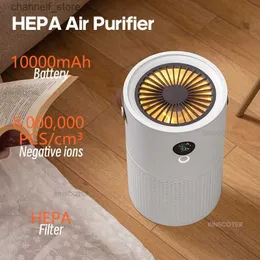 Purificadores de ar Home Realmente HEPA Purificador de ar Monitor Detecção de qualidade do ar Carregamento sem fio Purificador de ar adequado para fumaça poluentes poeira PM2.5Y240329