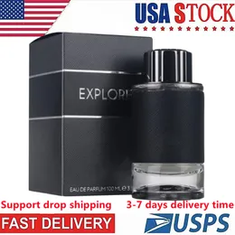 Tempo de entrega de 3 a 7 dias nos EUA 100ml Perfumes masculinos Explorer Wood Smell Body Spray de longa duração com cheiro fresco Colônia masculina