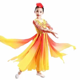 Этнический танец для девочек, цветущий костюм для выступлений, Детская одежда для выступлений в Синьцзяне, z0aZ #