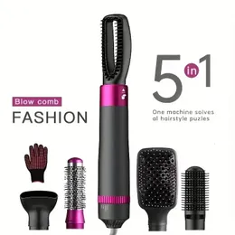 Homefish 5 in 1 Hair Dryer Brush Volumizer Styler with with application exeral ionic blow 240329