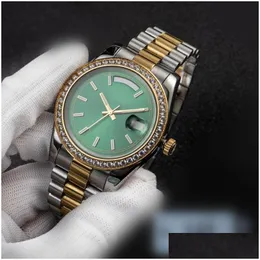 Relógios de pulso Matic Mecânica Mens Relógios 41mm Bezel Aço Inoxidável Mulheres Diamante Relógio Senhora À Prova D 'Água Luminosa Presentes Drop Delivery Dhw8h