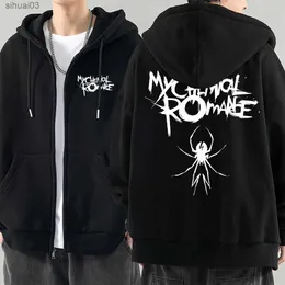 Мужские толстовки с капюшоном Рок-группа My Chemical Romance Mcr Dead Толстовка на молнии Черный Парад Толстовка на молнии в стиле панк Мужская модная куртка с капюшономL2403