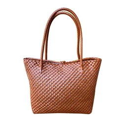 Vind och hav Super Tote Handwoven Plastic Vietnamese Woven Bag Beach Summer PP Shopping