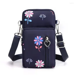 Sacos de ombro 2024 bolsa de lona bolsa de telefone móvel mensageiro feminino all-match mini pequeno crossbody pendurado pescoço moeda bolsa