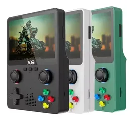 2024 New 16Bit X6 3.5Inch IPS Screen portable Handheld Game Player Dual Joystick 11 Simulators tv Video Game Console for Kids Gifts 2000mah battery