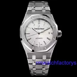 AP-Armbanduhr für Damen, Royal Oak Series 15450ST OO.1256ST.01, weiße Platte, Präzisionsstahl-Herrenuhr für Sportmaschinen