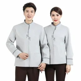 cleaning Service Uniform Lg-Sleeved Women's Hotel Guest Room PA Aunt Clothing Shop Mall Property Cleaner Work Clothes Autu o5vl#