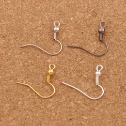 4Colors Copper Fish Clasps & Hooks 15mm 200pcs lot Polish Ear Earring Finding French Fishwire L3107288r