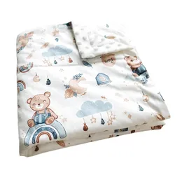 Baby sleeping blanket 2 layers 3D Childrens Doudou Quilt Kindergarten Bedding 240312