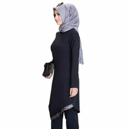 2 Stück Set Pailletten Patch Designs Muslimische Frauen LG Tops Islamische Sets Frauen Muslimischen Hosen Ramadan Gebet Kleidung 2023 q23p #