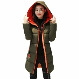 2017new chegada inverno jaqueta feminina quente sate casual m down cott feminino bisic casacos de grandes dimensões com capuz Lg Parka L52-17807Z O6QC #