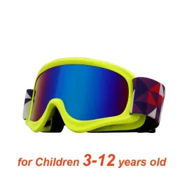 Óculos idade 312 crianças antifog óculos de neve meninos meninas lente dupla óculos de esqui inverno ao ar livre proteção uv crianças snowboard eyewear