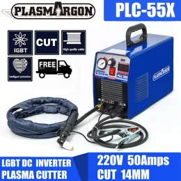 LASSERS PLC55X PLASMA CUTTER IGBT AIR PLASMA CUTTER 220V+/15% 14mm Clean 55AMPS CUT AIR PLASMA Cutting Hine HF Inverter Cutter