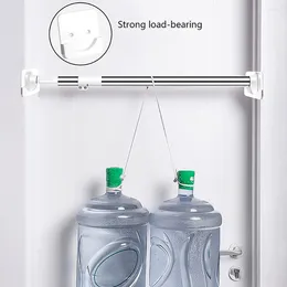 샤워 커튼 커튼로드 홀더 2 세트 내구성 있고 실용적인 욕실 도구를위한 접착 벽 마운트