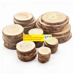 Craft Tools Thicken Natural Pine Round Wood Slices Unfinished Circles With Tree Bark Log Discs Diy Crafts Christmas Party Painting Dro ZZ