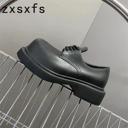 Casual Shoes Designer Brand Dress Men Women Lace Up Square Heel Mary Jean Women's Loafers Autumn Formal Office Male