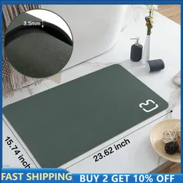 Diatomite Rug Diatom Mud Pad Bathroom Bath Mat Super Absorbent Shower Mat Non-slip Drying Shower Bathtub 40x60cm FootMat Doormat 240312