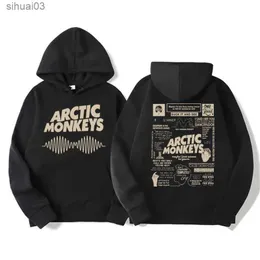 Men's Hoodies Sweatshirts Retro Arctic Monkey Music Tour Double sided Printed Hoodie Mens Harajuku Hip Hop Punk Sweatshirt Fashion Trendy Style HoodieL2403