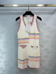 326 2024 Milan Runway Dress Spring Summer Summeress White Mid Calf Brand نفس نمط النساء اللباس الأزياء عالي الجودة Weilac424