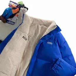 Зимнее пальто с подогревом Свободная флисовая верхняя одежда Корейская утолщенная куртка с подкладкой для отдыха с воротником-стойкой для влюбленных ветрозащитная куртка b3PK #