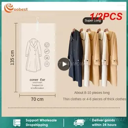 Depolama torbaları 1/2pcs Asılı Vakum Torba Conta Kıyafetleri Elbise Ceketler veya Ceketler Dolap Organizatör