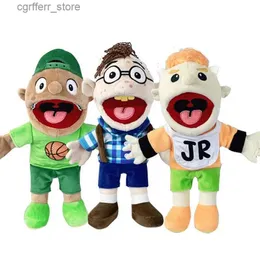 Stuffed Plush Animals Boy Jeffy Hand Puppet Coby Junior Joseph Plush Doll Toy Stuffed with Movable Mouth Numbers for Play House Childrens Birthday Gift240327