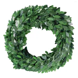 Dekorativa blommor Bröllopsdekorationer för ceremoni vinstockar Garland Green lämnar pannband Comfortor Decore