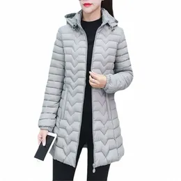 nuova luce sottile piumino Cott giacca donna autunno inverno sciolto caldo Cott giacche Fi donna casual con cappuccio Parka 6XL L3yP #