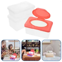 Caixas de armazenamento 3pcs Wet Tissue Container Case Wipes Baby Holder