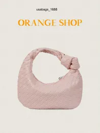 Abv Designer ToteBag Mini Jodei Candy Knotted Bag Type Bag Women's Woven Oxhorn Bag Dumplings Bag Cloud Female Handbag