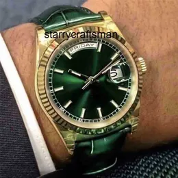 Luxury Watch Rlx Clean Datejust Date Sapphire Designer Superclone Watch Automatic Machinery Bumpy Features Dial Gold Bezel Glass Rostfritt stål med fast spänne