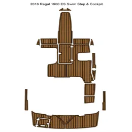 ZY 2016 Regal 1900 ES Swim Platform Cockpit Pad Boat Eva Foam Teak Deck golvmatta Stöd