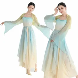 Klassisk dans Dr Women's Gaze Clothes Chinese Classic Dance Ethnic Dance Top Fairy Ancient Style Costume Z7OM#